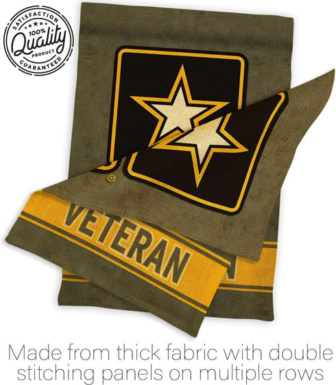 Breeze Decor US Army Veteran Garden Flag Armed Forces Rangers United State American Military Retire Official House Banner Small Yard Gift Double-S...