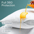 Niagara 4 Pack Waterproof Pillow Protectors Queen 20x30 Inches Smooth Zipper Premium Encasement Covers Quiet Cases Set White...