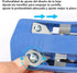 Edge Banding Trimmer, Mini Blue Plastic Woodworking Edge Banding Veneer Manual Trimming Woodworking Tool Hand Edge Band Cutter for Wood, Plywood, ...