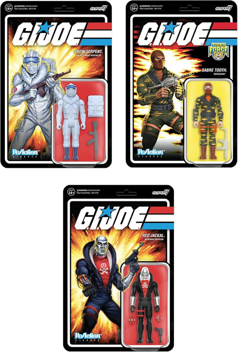Super7 G.I. Joe ReAction Figures W8 - Sabre Tooth Action Figure...