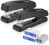 Desktop Office Stapler with 2000 staples: IMLIKE Half strip desk Staplers, take 26/6 staples 25 Sheets Capacity, Metal Construction, Non-Slip Base...