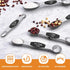 Magnetic Measuring Spoons Set - Wildone Stainless Steel Double Sided Measuring Spoons Set of 7 Black, for Dry & Liquid Ingredients, Including 6 He...