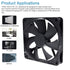 140mm Waterproof Cooling Fan,140X140X25mm Dual Ball Bearing 12V 2900RPM,for Cabinets Computer Case PSU Chassis...