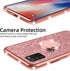 nancheng for Samsung Galaxy A03S case Glitter Luxury Cute Silicone TPU Phone Case for Women Girls with Kickstand, Bling Diamond Rhinestone Bumper ...