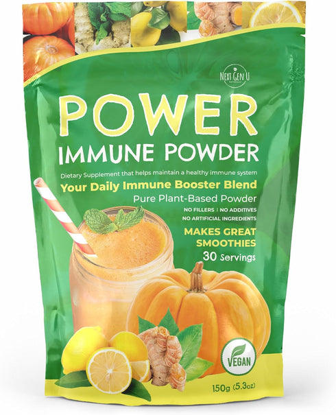Immune Support Supplement Powder 150g, Superfood Booster for Adults, Natural Immunity Defense Daily Drink Mix for Women & Men, Plant - Based, Vega...