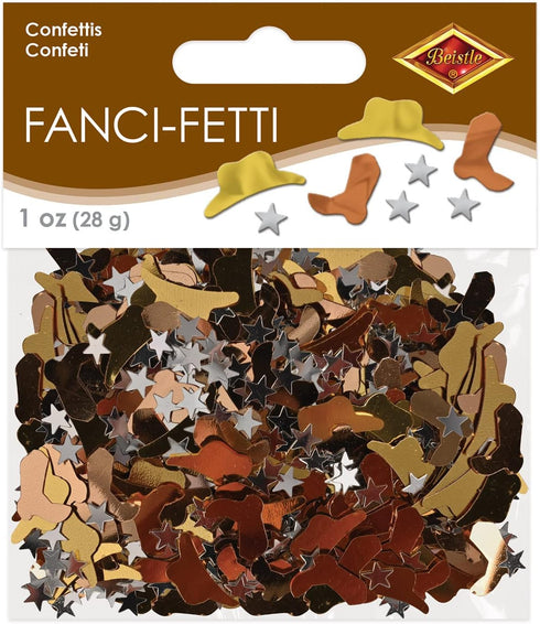 Fanci-Fetti Western Icons (copper, gold, silver) Party Accessory (1 count) (1 Oz/Pkg)...