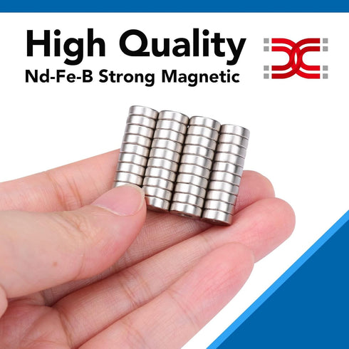 LOVIMAG Small Magnets, Neodymium Magnets Strong with Countersunk Hole Matching Screws, 70 Pack Refrigerator Magnets for Whiteboard, Tool Room, Sci...