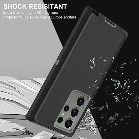 for Samsung Galaxy S22 Ultra Case, Military Grade Shockproof/Drop Proof/Dust Proof Case with 2Pcs Self Healing Flexible TPU Screen Protector & Cam...