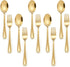 E-far 10-Piece Gold Toddler Utensils, Kid Stainless Steel Silverware Set, Children Safe Forks and Spoons Set for Self Feeding, Healthy & Non-Toxic...