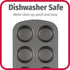 GoodCook Everyday Nonstick Steel Muffin Pan, 6 cup, Gray...