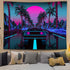 Ine Ive Car Tapestry 1980s Science Fiction Super Sports Car Tapestries 80x60inch for Home Decoration Art for Bedroom Living Room...