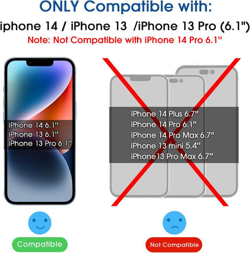 amFiIm 2 pack Tempered Glass Screen Protector + Camera Lens Protector for iPhone 14 6.1", Easy OneTouch Installation, Auto-alignment, Bubble Free ...