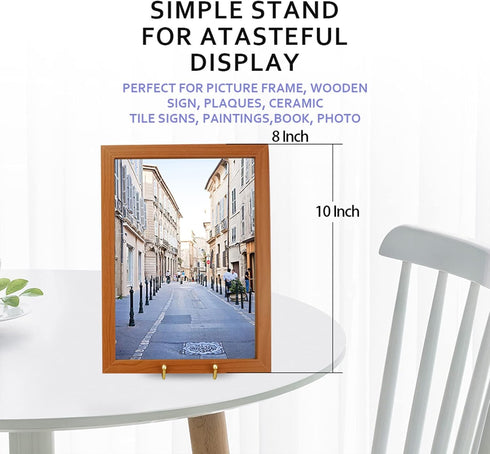 LIONWEI LIONWELI Decorative Plate Stand Holder Picture Frame Stand Easel Display Stand Gold...