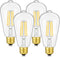 Brightever Vintage LED Edison Bulbs Dimmable 60W Equivalent, 7W 900Lm 2700K Warm White, ST58 Antique Filament Edison Bulbs, E26 Medium Socket, CRI...