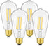 Brightever Vintage LED Edison Bulbs Dimmable 60W Equivalent, 7W 900Lm 2700K Warm White, ST58 Antique Filament Edison Bulbs, E26 Medium Socket, CRI...
