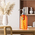 12 oz Diamond Stripe Glass Soap Dispenser, 304 Rust Proof Glass Soap Dispenser, Orange Glass Bottle Soap Dispenser with Pump; Restroom Soap Dispen...