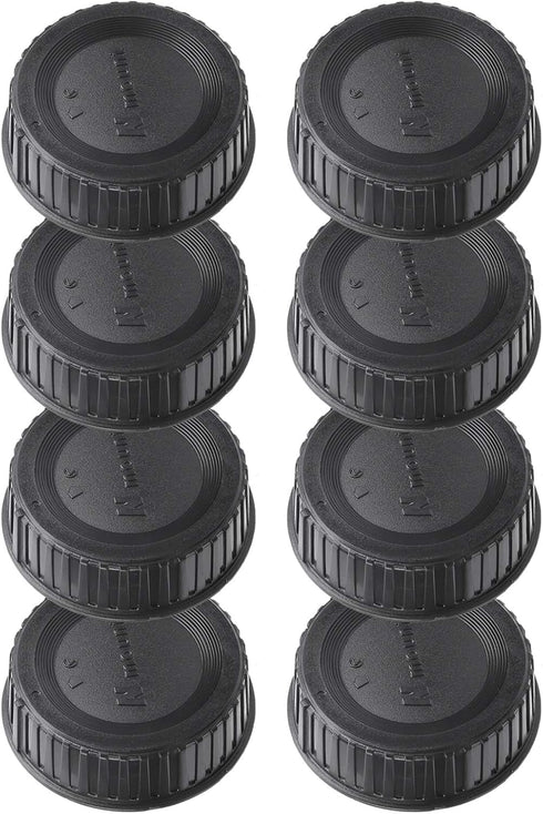 214 8Pcs Hard Plastic Camera Lens Back Cap for Nikon F Mount Camera Lens,Black...