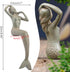 Sungmor Retro Style 8.66 Inch Heavy-duty Sitting Mermaid Garden Statue Decoration | Premium Resin Indoor Outdoor Sculpture Decor | Gift Idea for F...