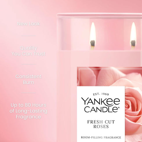 Yankee Candle Large Tumbler Scented Candle with up to 80 Hour Burn Time, Premium Plant Wax Blend for Consistent Burn, 20 oz Tumbler Candle with Ro...