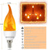 Bestview LED Flame Effect Light Bulbs,3 Modes Flickering Light Bulbs, Smart E12 Chandelier Base Candle Fire Light Bulb for Halloween, Christmas,Pa...