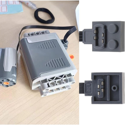 2PCS Extension Cables Compatible with Lego 8870 Light Switch 8869 Technic Power Functions Extension Wire Cord Connector for Bricks Building Blocks...