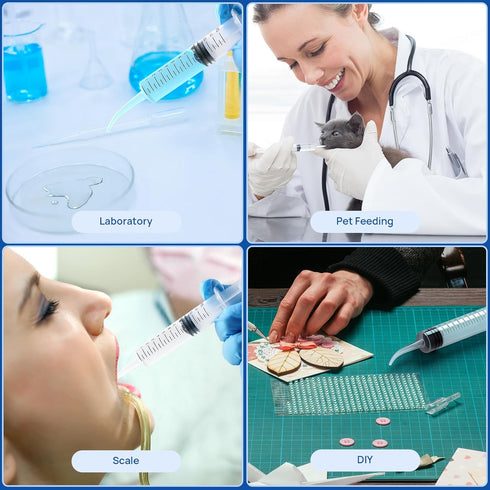 JMU 10 Pcs Dental Irrigation Syringe with Curved Tip, 12cc Wisdom Teeth Syringe with Measurement, Curved Syringe Dental, Tonsil Stone Syringe for ...