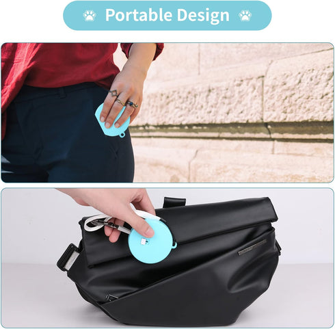 Retractable Dog Leash for Small and Medium Dogs up to 22lbs with 9.8ft Strong Nylon Tape, Hands Free, Portable and Lightweight Leash with Wrist St...