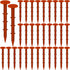 32 Pcs Garden Stakes Survey Markers Low Profile Survey Stakes Plastic Property Line Markers Anchors Spikes 6.3 Inch for Paver Landscape Fabric Law...