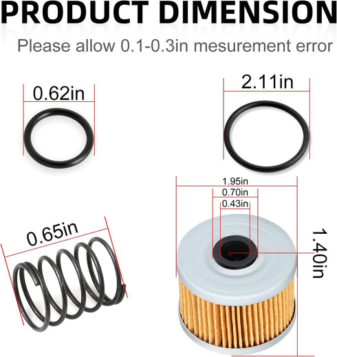 Oil Filter & Spring For Honda FourTrax 300 TRX300/FW TRX300EX TRX400EX Rancher 350 Foreman 400 450 500 520 Racher 420 Pioneer 500 520...