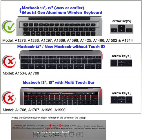 Spanish Language Keyboard Cover Silicone Skin for Macbook Pro 13 15 17 Inch...