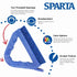 SPARTA Blue Plastic Grout Brush, Triangle-Shaped Scrub Brush with Scraper for Cleaning Tiles and Grout, 9 x 7 x 7 Inches...