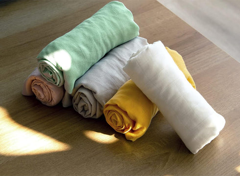 Muslin Bedside Sleeper Bassinet Sheets 2 Pack to Fit Mika Micky & Milliard & MiClassic Bassinet, Bassinet Sheets for Baby Girl, Soft Breathable Mu...