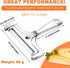 4Pieces Stainless Steel Wire Cheese Slicer Adjustable Thickness Cheese Cutter, Cheese Slicer Spatula Plane for Soft, Semi Soft, Semi-Hard Cheeses ...