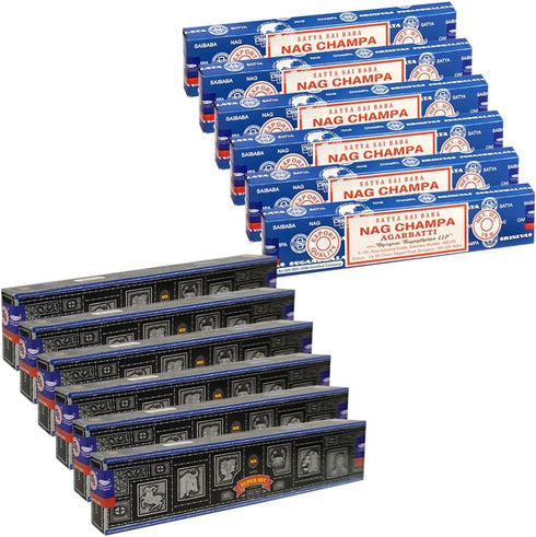 Nag Champa Incense Sticks and Super Hit Incense Sticks with Incense Holder Bundle for Home Fragrance and Spiritual Décor...