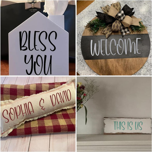 1 Inch Alphabet Letter Stencils for Painting - 42 Pack Letter and Number Stencil Templates with Signs for Painting on Wood, Reusable Letters and N...