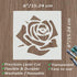 DLY LIFESTYLE Rose Stencil for Painting on Wood, Canvas, Paper, Fabric, Walls and Furniture - Rose Flower Stencil - 6x6 Inches - Reusable DIY Art ...