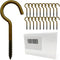 20 Pcs Stainless 2.36 Inches Screw Hooks for Outdoor String Lights, Ceiling hooks for hanging plants, Christmas Lights & Patio Lights Hooks, Bronz...