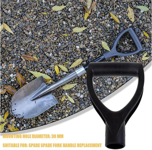 D Shaped Grip Plastic Shovel Handle Labor-Saving Ergonomic Replacement Garden Camp Winter Shovels Curved Snow Removal Backyard Digging Hand Soft U...