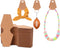 100 PCS Necklace Display Cards Holders Jewelry Bracelets Earrings Keychain Rings Hairbands Craft Projects Brown Kraft Paper Hang Tags Card 4.9 x 2...