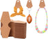 100 PCS Necklace Display Cards Holders Jewelry Bracelets Earrings Keychain Rings Hairbands Craft Projects Brown Kraft Paper Hang Tags Card 4.9 x 2...