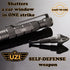 UZI Tactical Pen with CuffKey in The Cap, Refillable Ultra Durable Aircraft Aluminum (UZI-TACPEN6-GM) Ballpoint Pen Writing Tactical Pen Survivor ...