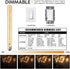 LEOOLS T300 Vintage LED Filament Bulb T10 6W Dimmable Led Edison Light Bulb 11.8inch Long Tubular Vintage LED Light,E26 Medium Base,Amber Glass,Wa...