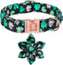 MR. CHUBBYFACE St.Patrick's Day Clover Dog Collar, Whit Green Clovers Adjustable Dog Collar with Flower Tie for Small Medium Large Dogs,XL...