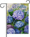Welcome Spring Floral Flowers Garden Flag Double Sided, Hydrangea Decorative Yard Outdoor Home Small Decor, Summer Farmhouse Burlap Outside House ...