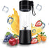 Personal Blender for Shakes and Smoothies, USB Rechargeable Shaker, Portable Juicer with Six Cutters, 380ML Juice Bottle for Travel Gym?Black?...