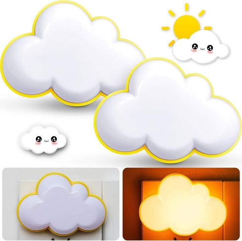 Mudder 2 Pack Night Light Plug into Wall Soft LED Night Light Cute Wall Nursery Lamp Warm Sensor Plug-in Intelligent Nightlight for Bedroom Hallwa...