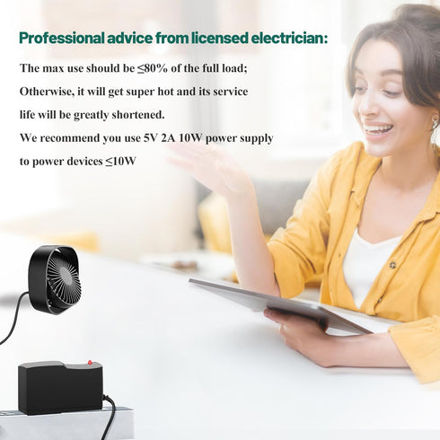 5V 2A DC Power Supply Adapter Power 100-240V AC to DC 5 Volt 2 Amp 10W Converte AC/DC Adapter with 5.5 x 2.5mm/5.5x2.1mm tip for TV Box LED Strip ...