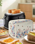 2 Slice Toaster Cover, Bread Machine Cover Spring Pink Blue Flower Butterfly Rustic Kitchen Appliance Dust Cover with Top Handle Fingerprint Prote...