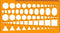KUDOS.JP Circle Template Ruler 5 Patterns Stencil Assorted - Circle, Ellipse, Hexagon, Square, Triangle Japan Import...