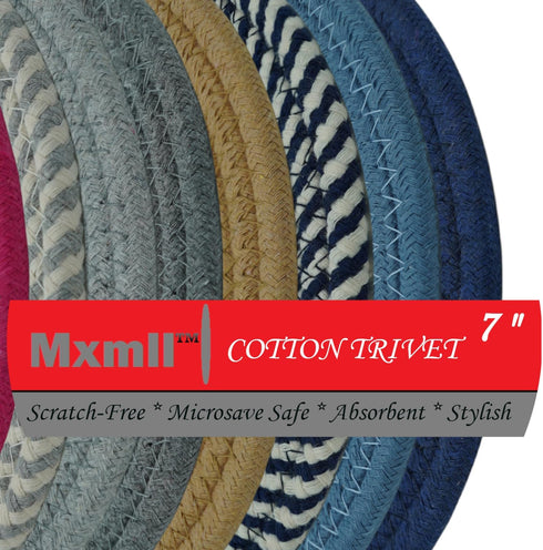 Pot Holders Set Trivets Set Heat Resistant Cotton Thread Weave Pads Mats for Hot Dishes Hot Pots and Pans Stylish Coasters Set of 4 Cooking Baking...